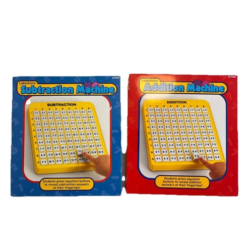 Lakeshore Math Addition Subtraction Machines 2 Educational Vintage Toys ...