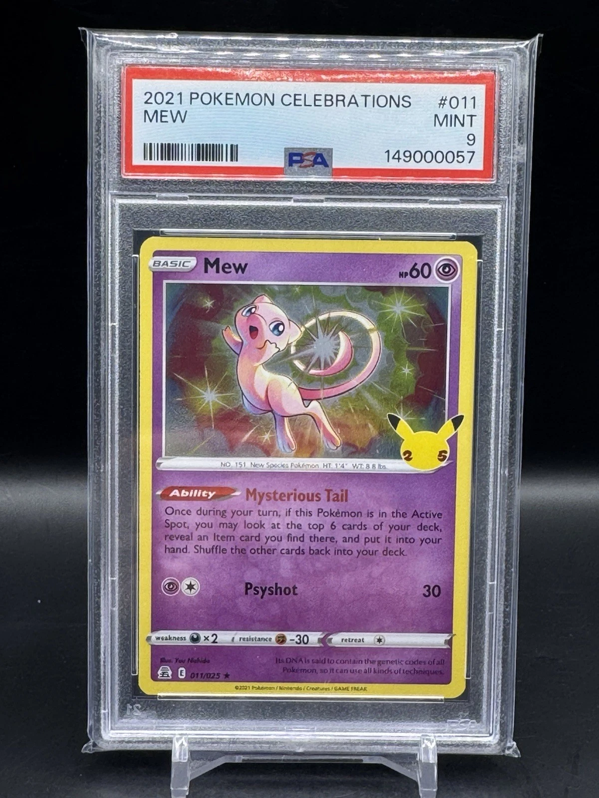 2021 POKEMON CELEBRATIONS #011 MEW PSA 9 MINT