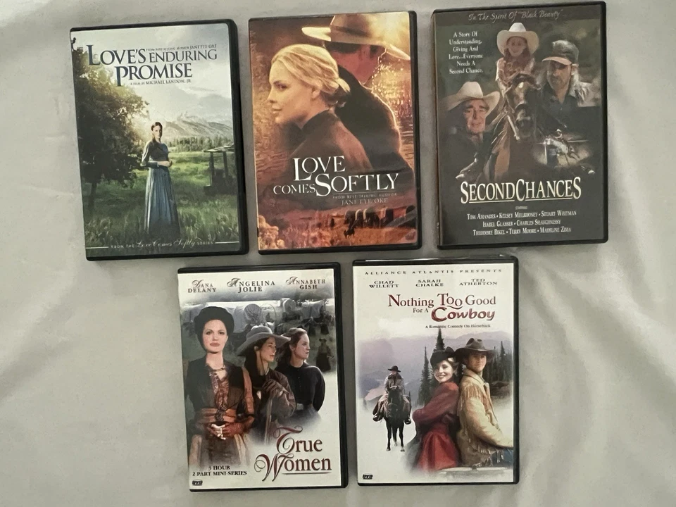 5 DVDs - Western + Romance (Love Comes Softly, True Women, Second Chances ++) - Image 1 of 1