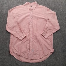 Vintage Polo Ralph Lauren Shirt Mens 17 33 Oxford Red Yarmouth Flesh Pony