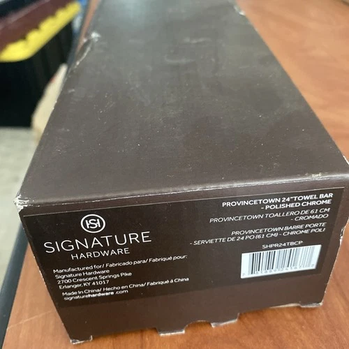 Signature Hardware Provincetown 24” Towel Bar Polished Chrome SHPR24TBCP - Picture 4 of 4