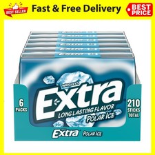 EXTRA Polar Ice Sugarfree Gum 35 Count Pack of 6