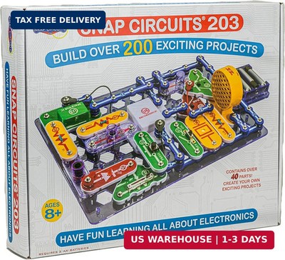 Snap Circuits 203 Electronics Exploration Kit | Over 200 STEM Projects | Full Co
