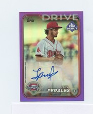 Luis Perales 2024 Topps Pro Debut Auto Purple /299 Nationals