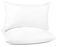  Feather Down Filled 14x22 Pillow Inserts, Classic White 14x22 Inch (Pack of 2)