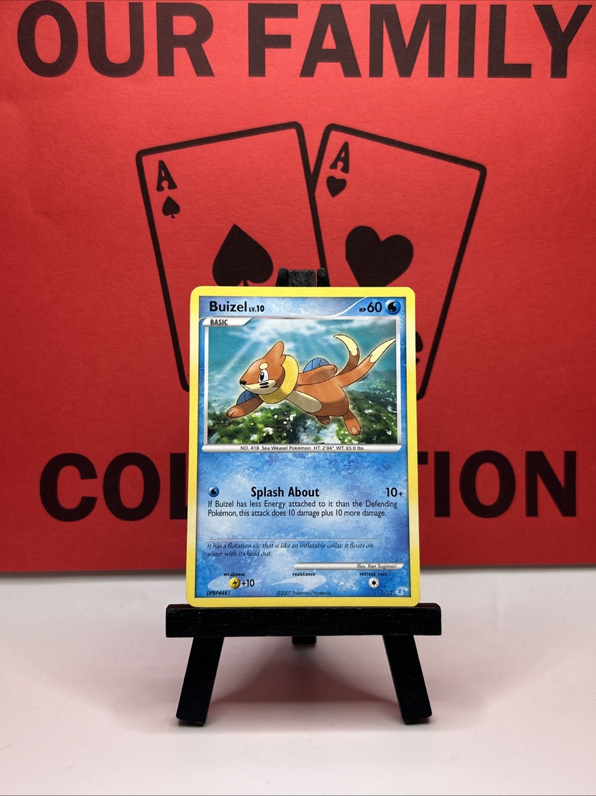 Buizel 1/12 Normal Regular DP Trainer Kit: Manaphy & Lucario Pokemon Card