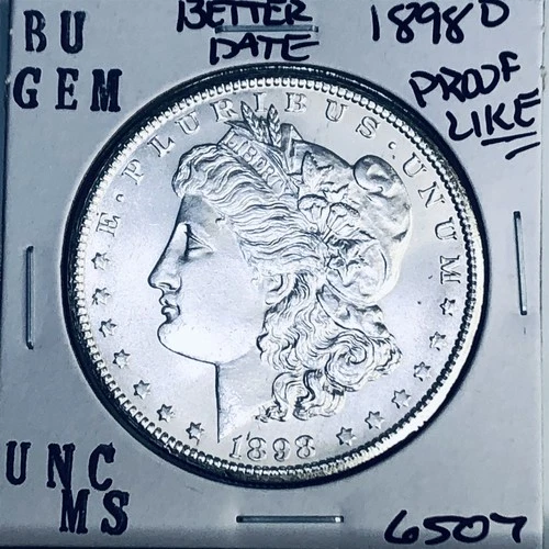 1898 O BU GEM MORGAN SILVER DOLLAR UNC MS+++ U.S. MINT RARE COIN 6507
