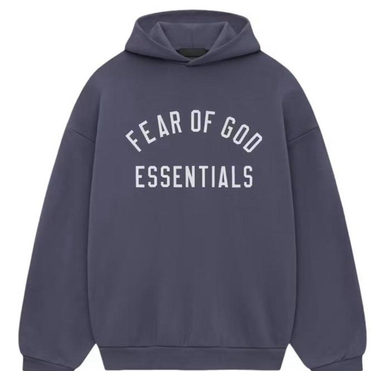FEAR OF GOD essentials navy blue hoodie MEDIUM
