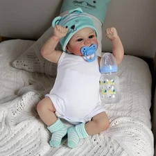 Realistic Reborn Baby Dolls Vinyl Silicone Look Real Newborn Boy Doll Handmade
