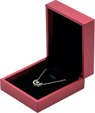 PU Leather Necklace Pendant Box for Wedding,Jewelry Gift Storage Display Case R