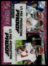 Football Pro Set College Connections PINK Bolden Holden Pre-Production Proof 1/1
