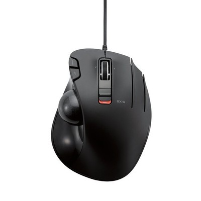 ELECOM EX-G Wired Trackball Mouse, Ergonomic, Thumb Control, Smooth Tracking ...