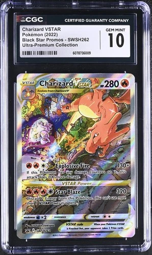 CGC 10 GEM MINT Charizard VSTAR SWSH262 PROMO Ultra-Premium UPC Pokemon Card