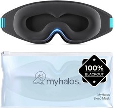 MyHalos 100% Blackout Sleep Masks for Women & Men - Zero Eye Pressure Eye Mask