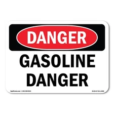 Gasoline Danger ANSI Danger Sign Metal Plastic Decal