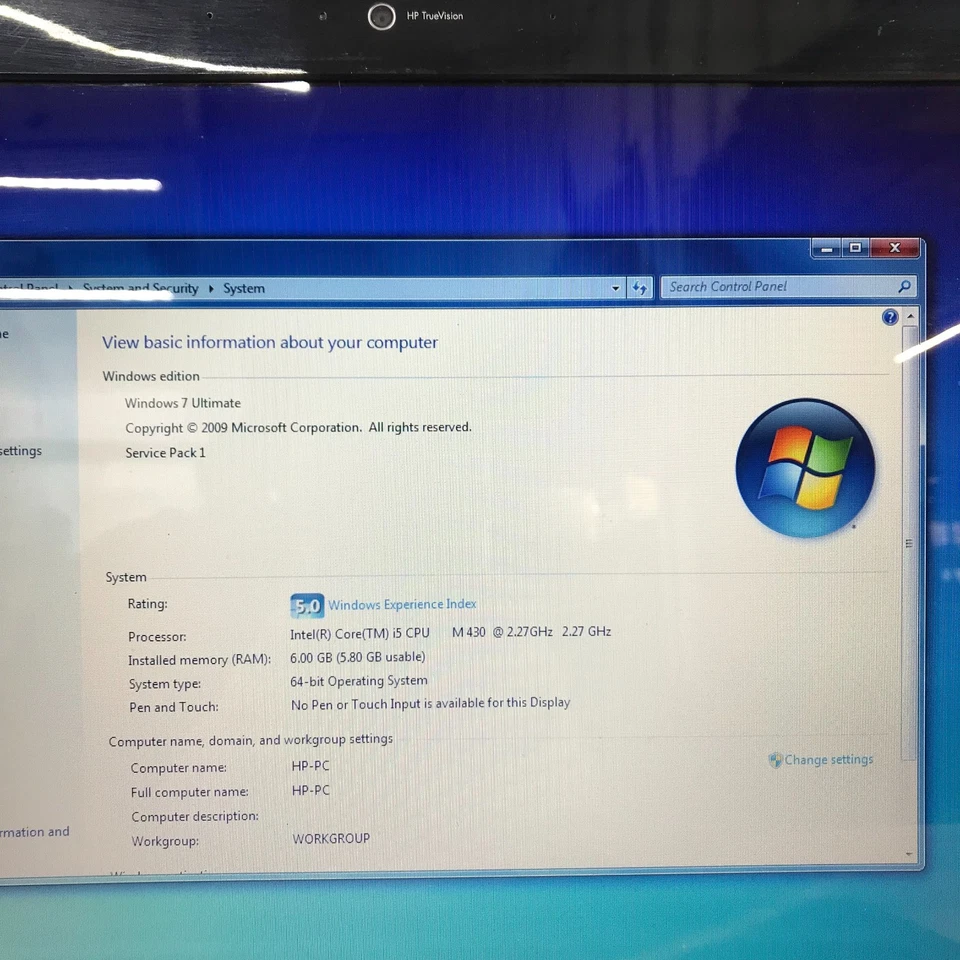 HP dv7 17.3" Retro Gaming Laptop i5-M430 2.27GHz 6GB RAM (Windows 7 Ultimate) - Image 2 of 4