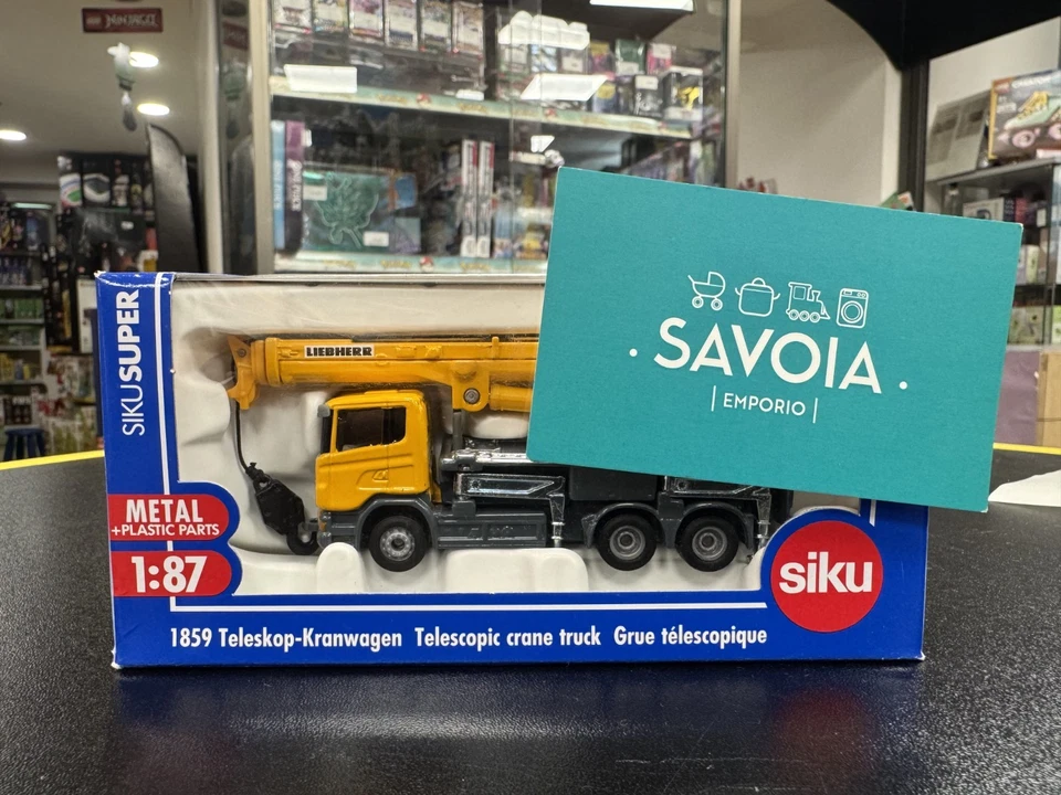 SIKU 1859- modellino 1:87 - GRU TELESCOPICA GIALLA - NUOVO - SIGILLATO - Immagine 2 di 4