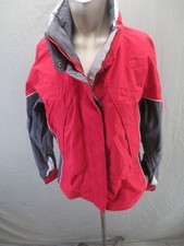 Columbia Size S Womens Red Drawcord Hem High Collar Full Zip Outdoor Jacket 304