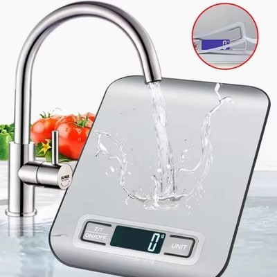 Küchenwaage Electronic Grammwaage Haushaltswaage 10KG Digital Edelstahl LCD
