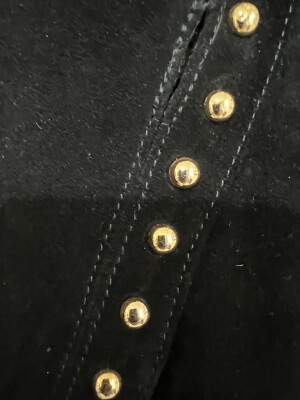 YSL Rive Gauche, Suede Black Skirt Suit women, Size 42 | eBay