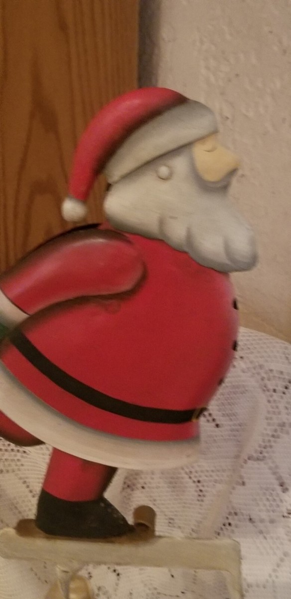 Authentic Models Santa Skating Sky Hook Balance Toy Antique