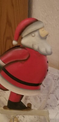 Authentic Models Santa Skating Sky Hook Balance Toy Antique