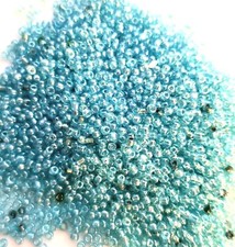 1,000 Count 2MM Light Blue Glass Seed Beads for Jewelry Making/Makers