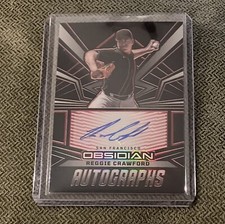 2023 Panini Chronicles Reggie Crawford RC Auto Red Etch Obsidian SSP Giants