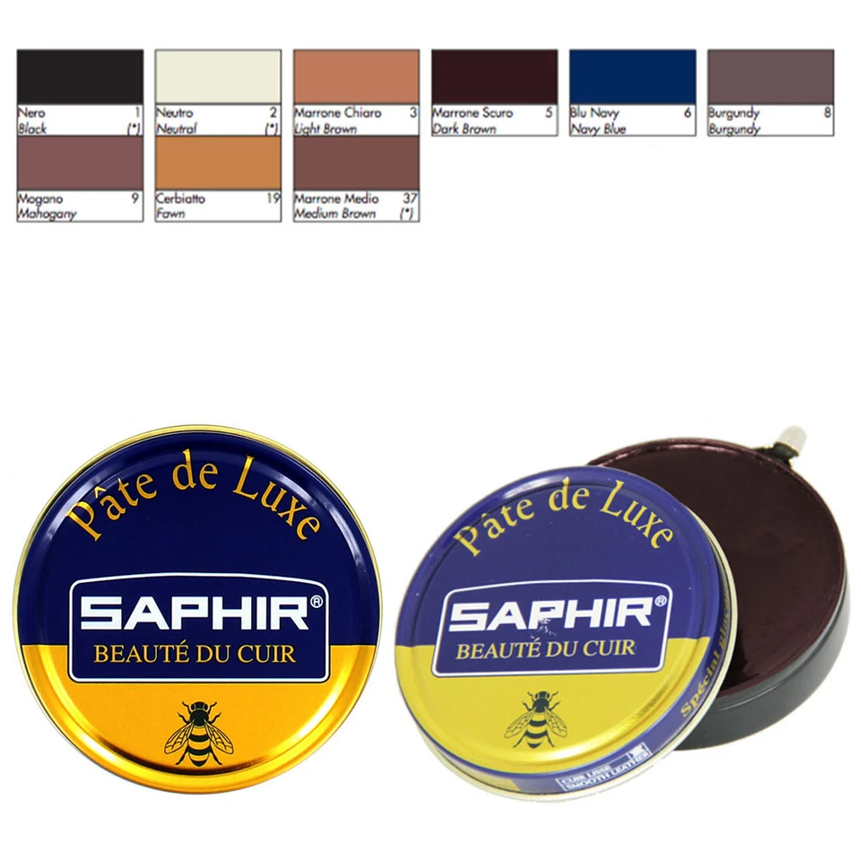 LUCIDO PER SCARPE IN PELLE - CERA PREGIATA IN VARI COLORI - SAPHIR PATE DE LUXE
