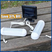 2x LED Solar Shed Light Solar Powered Rechargeable Garage Shed Solar Wall Light