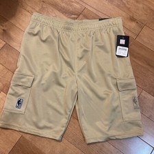 NWT NBA Basketball Shorts Boys Beige Size 18-20
