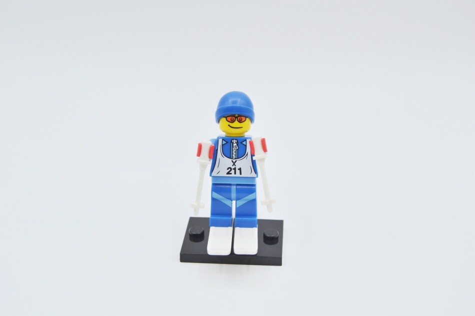 LEGO Set col02-12 Figura Minifigura Minifiguras Figura de colección Serie 2 Esquiadores