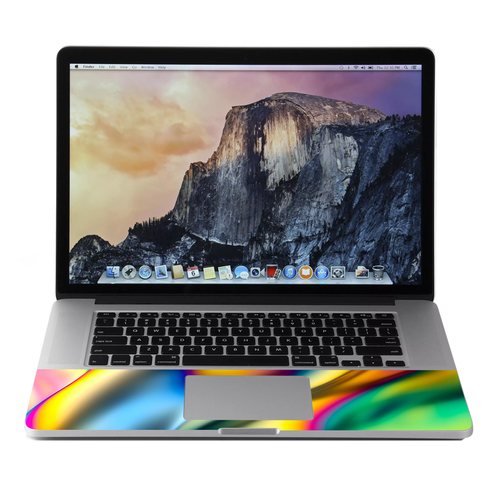 Skin Vinyl Itsaskin Pour MacBook Pro 15 Pouces Retina – Vert Néon Opalescent, Motif Ormeau