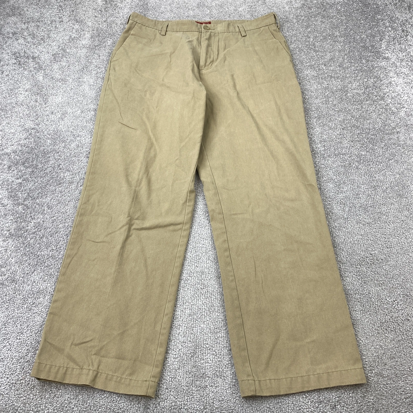 Pantalon kaki Merona Ultimate homme 33x30 marron suprême coton mélangé décontracté