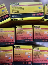 Qty - 10, 3M Scotch Super 88 Vinyl Elec Tape 44  L x 1.5  Wide Black