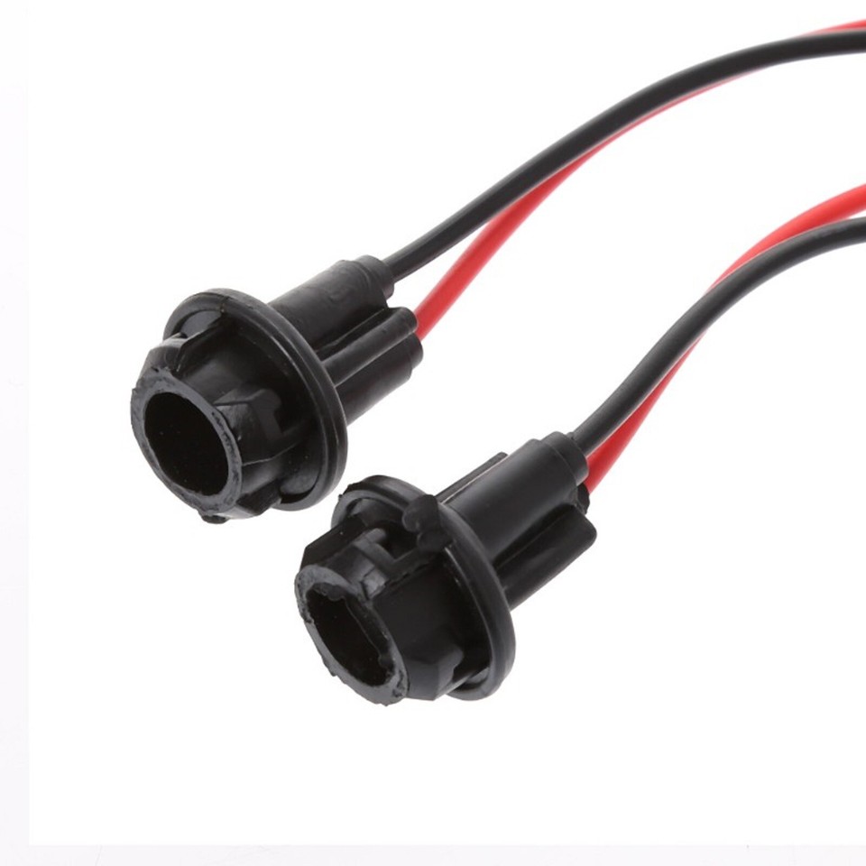 Universal Pigtail Wire Female Socket 194 T10 PGS License Plate Tag Light Bulb E - Foto 2