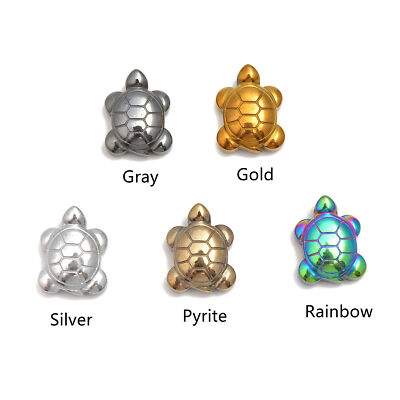 Mix Colors Hematite Turtle Charm Pendant Size 13x17mm Sold per Piece