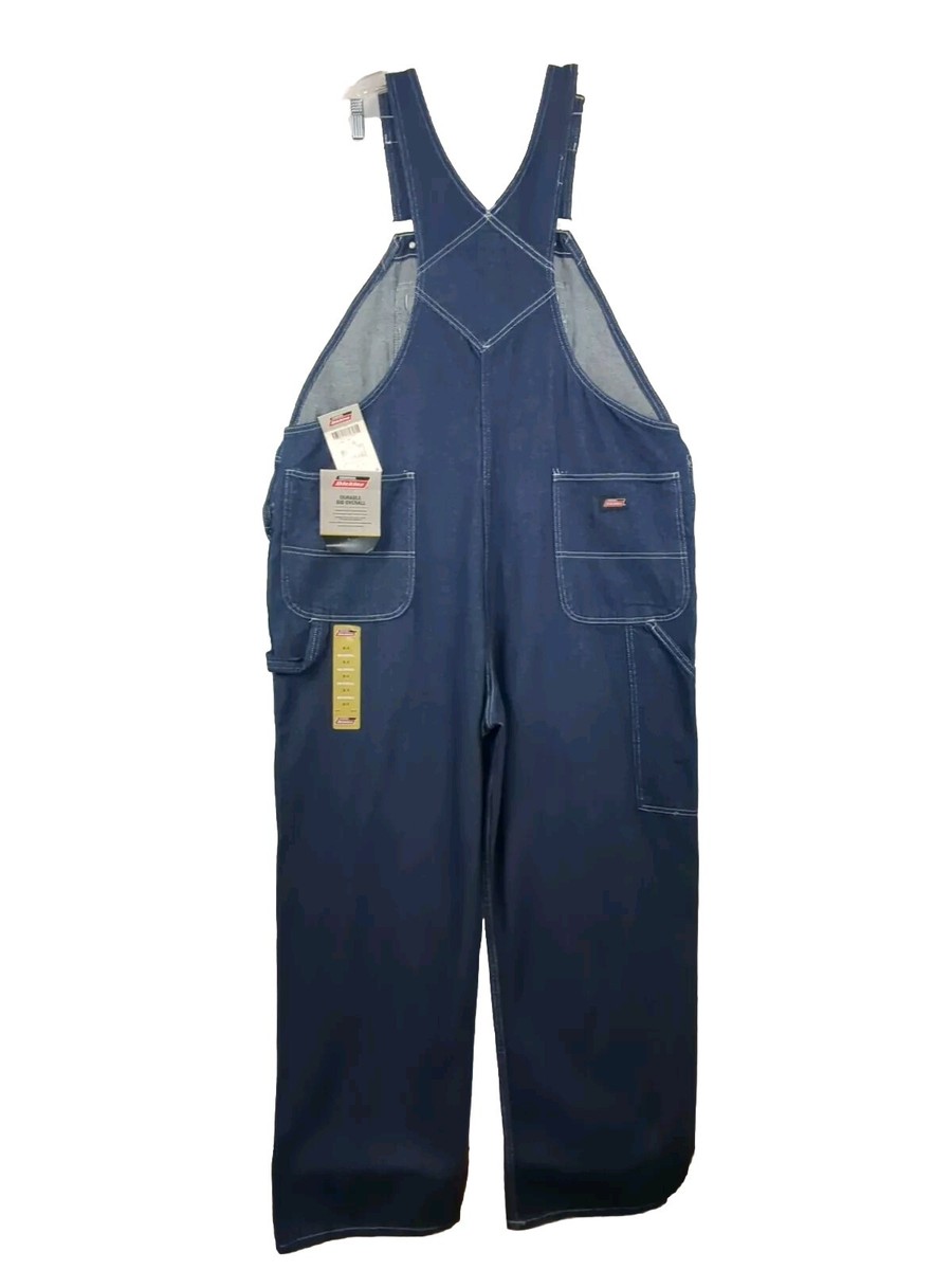Genuine Dickies Durable Bib Blue Denim Overalls Men's XL R Relaxed Fit Workwear Genuine Dickies Durable Bib Blue Denim Overalls Men's XL R Relaxed Fit Workwear