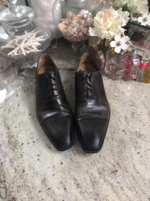 Magnanni Oxford 10 1/2 Magnanni Sergio Wingtip Oxford 13974 Black Leather Dress  main image 3