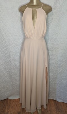 lulus champagne maxi dress Chic Champagne Dress - Satin Maxi Dress - Mermaid Maxi Dress