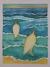 Jean-Michel FOLON: The Two Birds, Signed Heliogravure, 1982