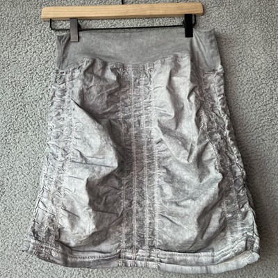 Wearables The Trace Skirt Small Mini Side Ruched Pull On Athleisure Gray Y2K