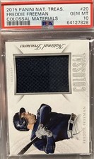 2015 Panini national treasure Freddie Freeman🔥 colossal material. PSA 10  💎💎