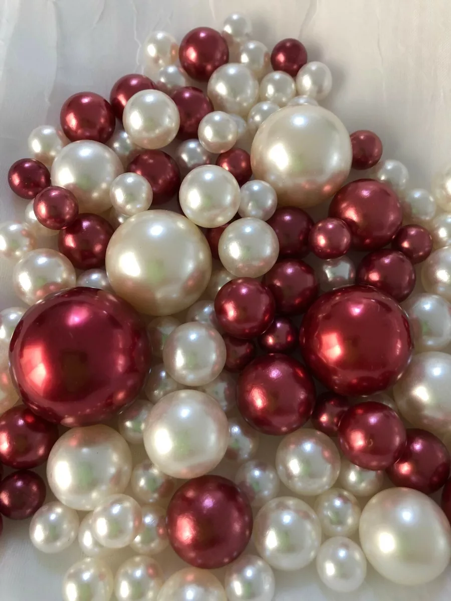 Burgundy floating best sale pearls