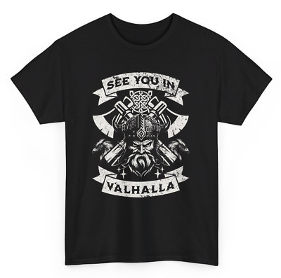 Nordische Wikinger T-Shirt Odin Germanen Valhalla Runen Thor Hammer 222 Required