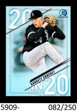 1-2020 BOWMAN CHROME DRAFT 20 IN 20 REFRACTOR GARRETT CROCHET WHITE SOX 082/250
