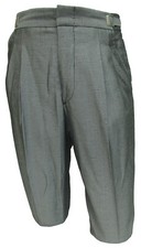 Men's Retro Silver Grey Tuxedo Pants with Adjustable Waist 30-32" Regular Rise