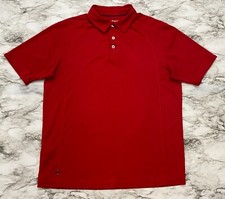 Tommy Bahama Mens Polo Shirt Size L Red Short Sleeve Marlin Embroidered Logo