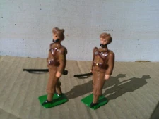 Scruby or similar, Indian Army infantry x2,  painted lead 54mm, DJ