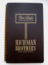 RARE 1937-38 Season Trade Catalog "Richman Brothers" Young Men's Suits *